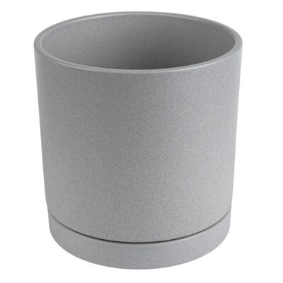 Doniczka ceramiczna Vienna | 21 cm | biały / kaszmir / szary